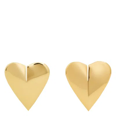Alaïa Alaia Women Le Coeur Torn Earrings In Gold
