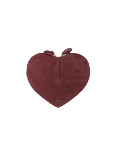 Alaïa Women "le Cœur" Crossbody Bag In Red