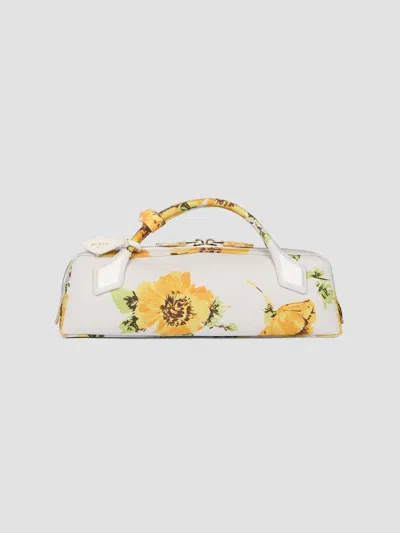 Alaïa Women's Le Teckel Floral Clutch In White Yellow