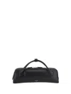 Alaïa Le Teckel Top-handle Bag In Grained Leather In Black