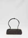 Alaïa Alaia Women Le Teckel Media Bag In Nubuck In Gray