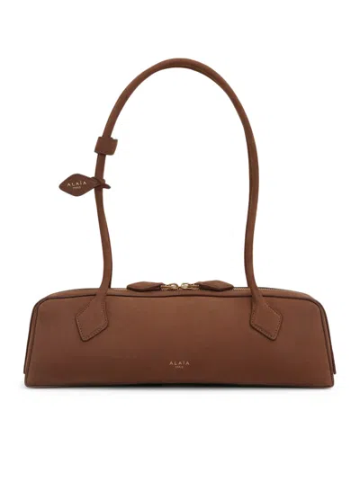 Alaïa Alaia Women Le Teckel Medium Bag In Nubuck Calfskin In Brown