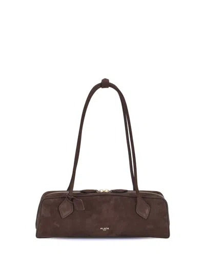 Alaïa Women Le Teckel Shoulder Bag In Brown