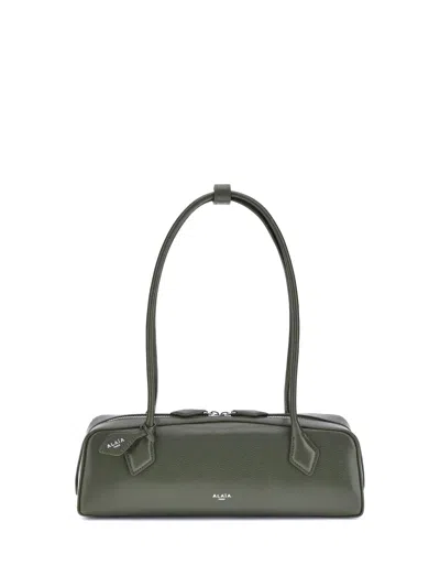 Alaïa Women Le Teckel Shoulder Bag In Green
