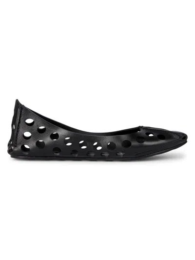 Alaïa Women's Leather Ballet Flats In Black
