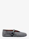 Alaïa Alaia Women Leather Ballet Flats With Rhinestones In Multi