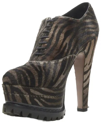 Pre-owned Alaïa Women's Leather Bootie (authentic Pre-loved) In Brown
