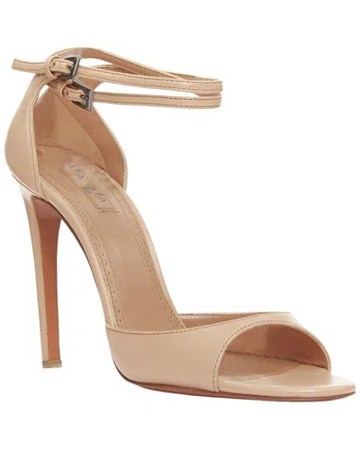 Pre-owned Alaïa Women's Leather Double Ankle Strap Peep Toe Stiletto High Heel Sandal  (authentic Pre-loved)