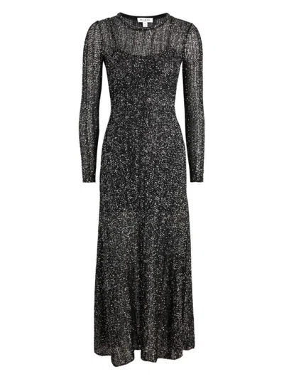 Alaïa Women's Long Black Sequin Dress