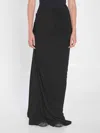 Alaïa Alaia Women Long Draped Jersey Dress In Black