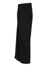 Alaïa Long Draped Black Skirt In Jersey In Black