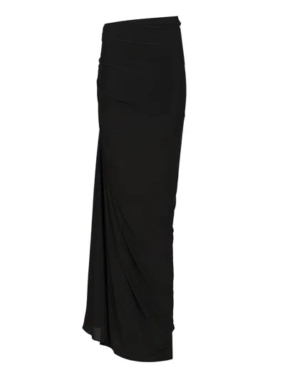 ALAÏA ALAÏA WOMEN LONG DRAPED SKIRT