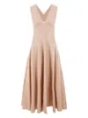 Alaïa Alaia Cotton Midi Dress Women In Pink