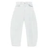Alaïa Alaia Women Low Round Denim Jeans In White