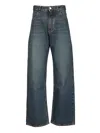 Alaïa Women Low-waisted Denim Trousers In Blue