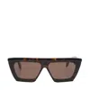 Alaïa Rectangular Acetate Sunglasses In Brown