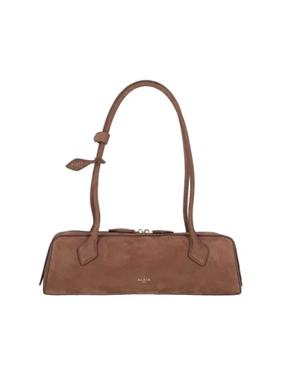 Alaïa Women Medium Shoulder Bag "le Teckel" In Brown