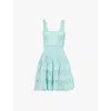 Alaïa Crinoline Mini Dress In Menthe