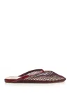 Alaïa Mesh Flat Mule Scarpe Basse Bordeaux In Multi