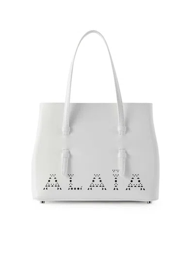 Alaïa Alaia Women Mina 25 Lambskin Bag In White