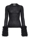 Alaïa Alaia Women Ruffled Sweater In Black