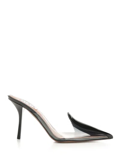 Alaïa Women Mule In Patent Leather And Pvc In Black