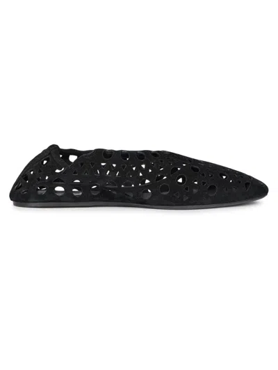 Alaïa Women's Neo Vienne Suede Slippers In Black