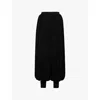 Alaïa Fringed Knit Jogger Pants In Noir Alaia