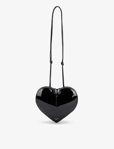 Alaïa Alaia Women's Noir Le Couer Heart-shaped Patent Leather Cross-body Bag