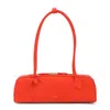 Alaïa Le Teckel Medium Suede Shoulder Bag In Orange