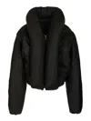 Alaïa Taffeta Padded Bomber Jacket In Black