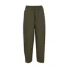 Alaïa Womens Olive Peplum Wide-leg Cotton-poplin Trousers In Green