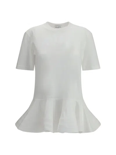 ALAÏA ALAÏA WOMEN PEPLUM T-SHIRT