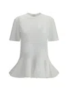 Alaïa Women Peplum T-shirt In White