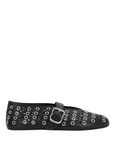 Alaïa Alaia Women Perforated Ballerina In Black
