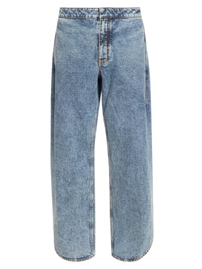 Alaïa Women's Petal Relaxed Mid-rise Jeans In Blue