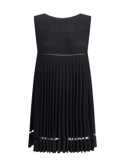 ALAÏA ALAÏA WOMEN PLEATS MINI DRESS