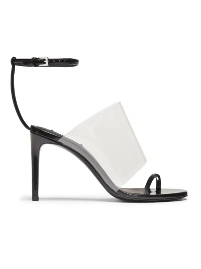 Alaïa Women's Pvc & Leather 90mm Stiletto Sandals In Black