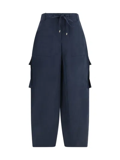 Alaïa Women Radzimir Cargo Pants In Blue