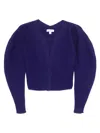 Alaïa Long-sleeved Knitted Cardigan In Blue