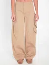 Alaïa Alaia Women Rounded Cargo Trousers In Nude