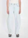 Alaïa Alaia Women Rounded Denim Jeans In Blue