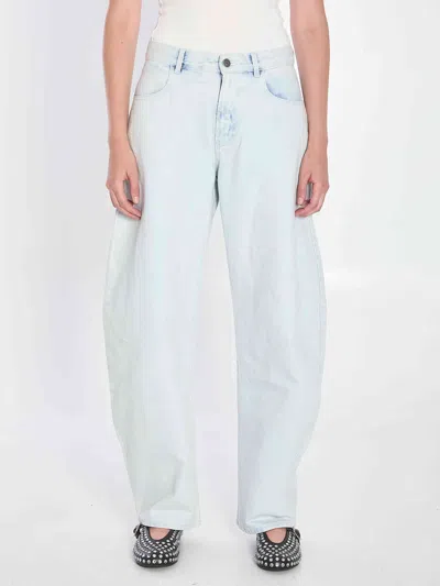 Alaïa Alaia Women Rounded Denim Jeans In Blue