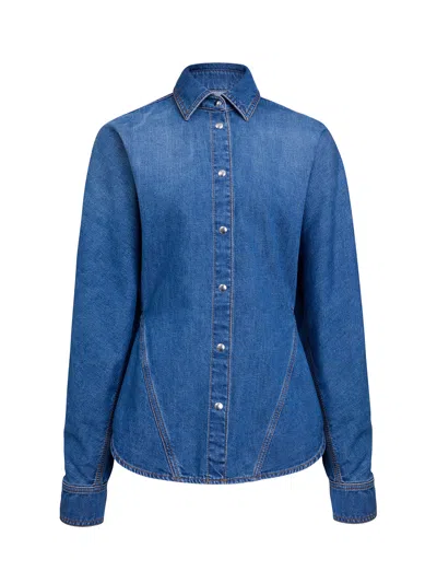 Alaïa Alaia Women Rounded Denim Shirt In Multi
