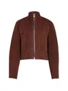 Alaïa Alaia Suede Jacket In Bomber Style In Brown