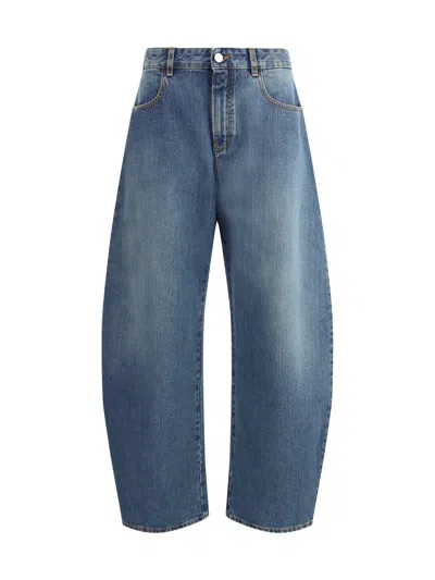 Alaïa Women Rounded Jeans In Blue