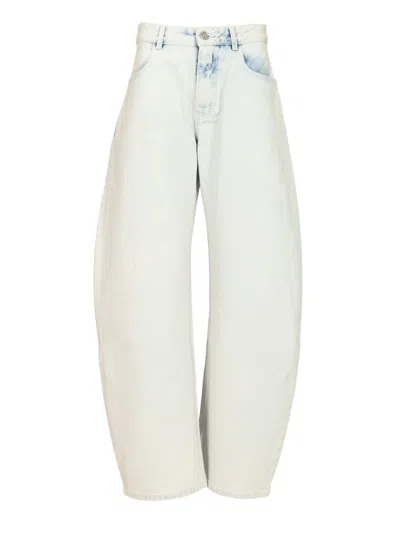 Alaïa Women Rounded Jeans In Blue