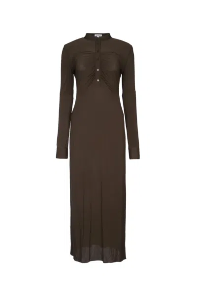 Alaïa Alaia Women Ruched Dress In Brown