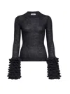 Alaïa Alaia Women Ruffled Sweater In Black