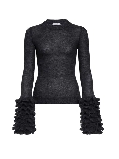 ALAÏA ALAIA WOMEN RUFFLED SWEATER